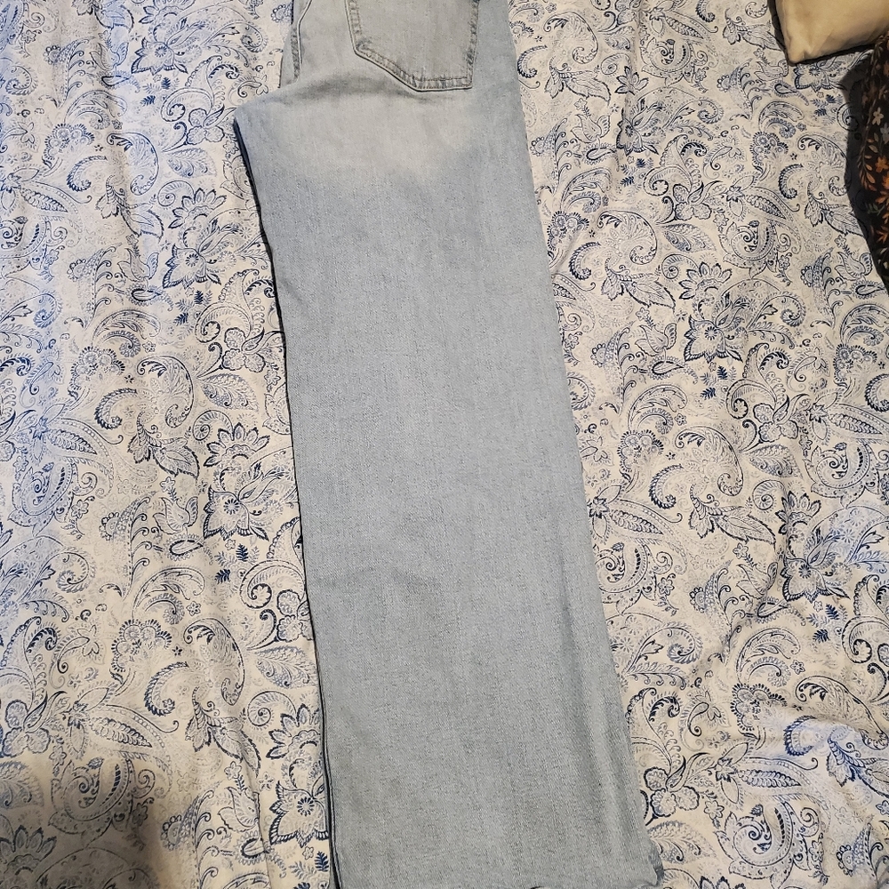 Abercrombie kids high-rise wide leg jeans 13/14 short